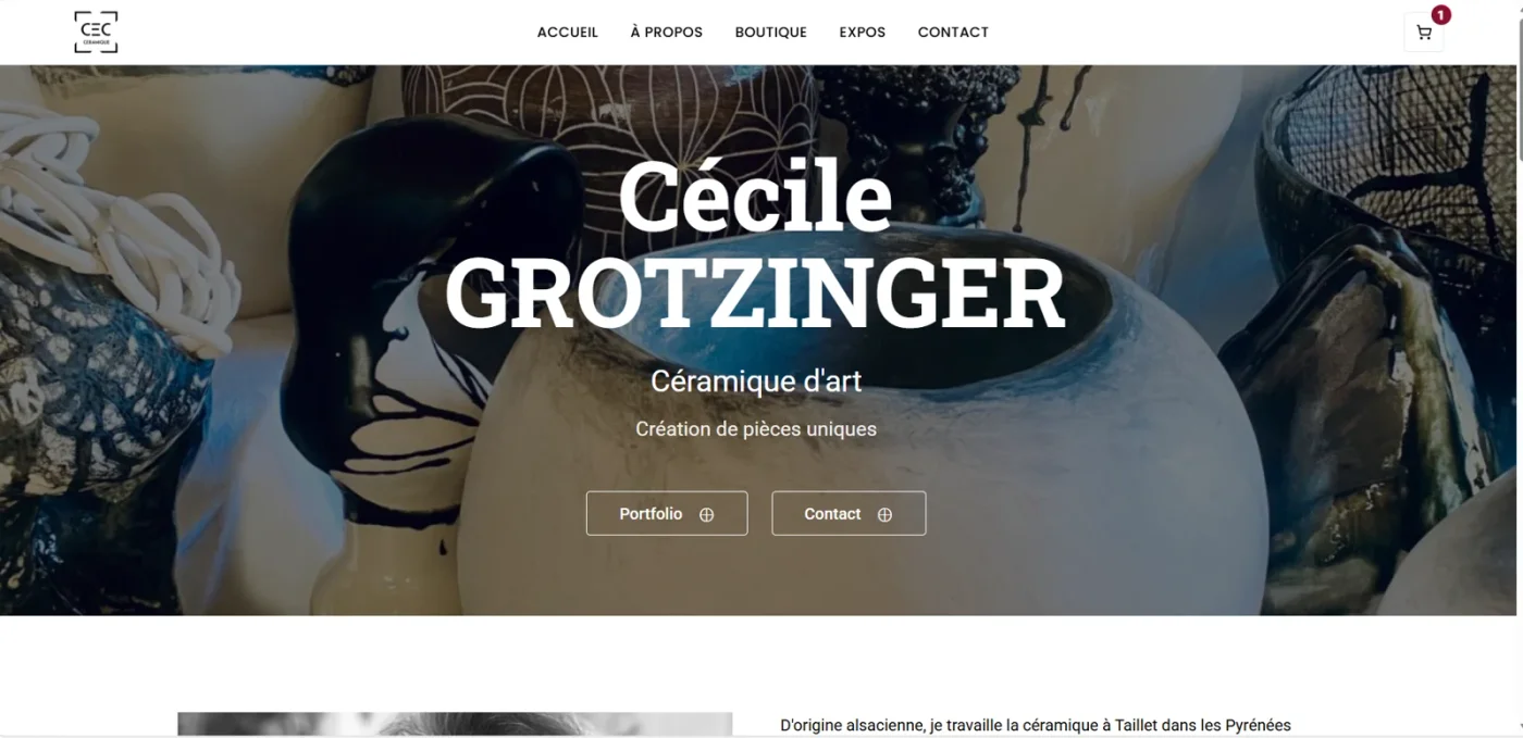 Capture du site CEC Céramique